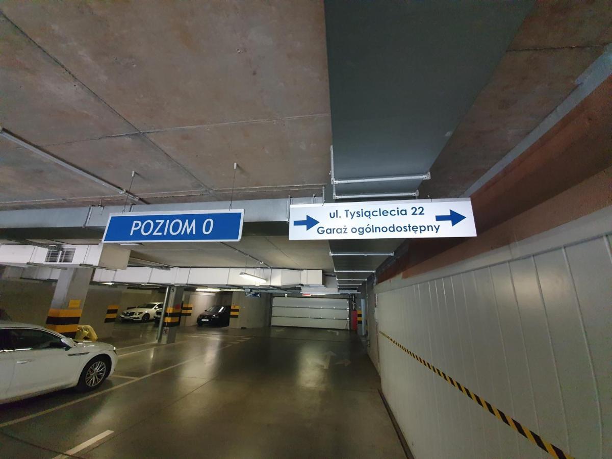 Apartament Wsrod 1000Cy Swiatel - Z Parkingiem W Hali Garazowej- Duzy Balkon Z Lezakami - Piekny Widok Noca Na Panorame Tysiaclecia Katowice Exteriör bild